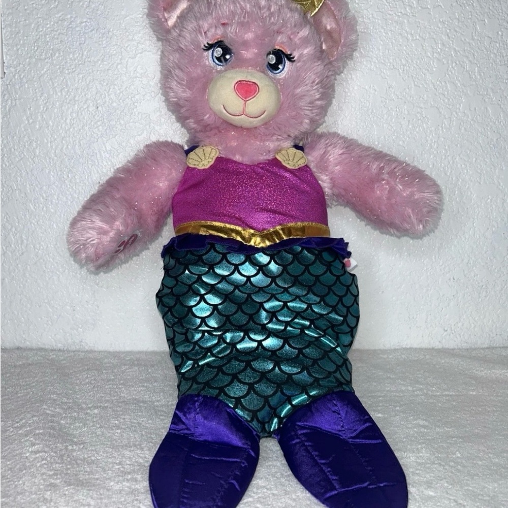 Build A Bear Prince Pink Princess Mermaid Bear Pink